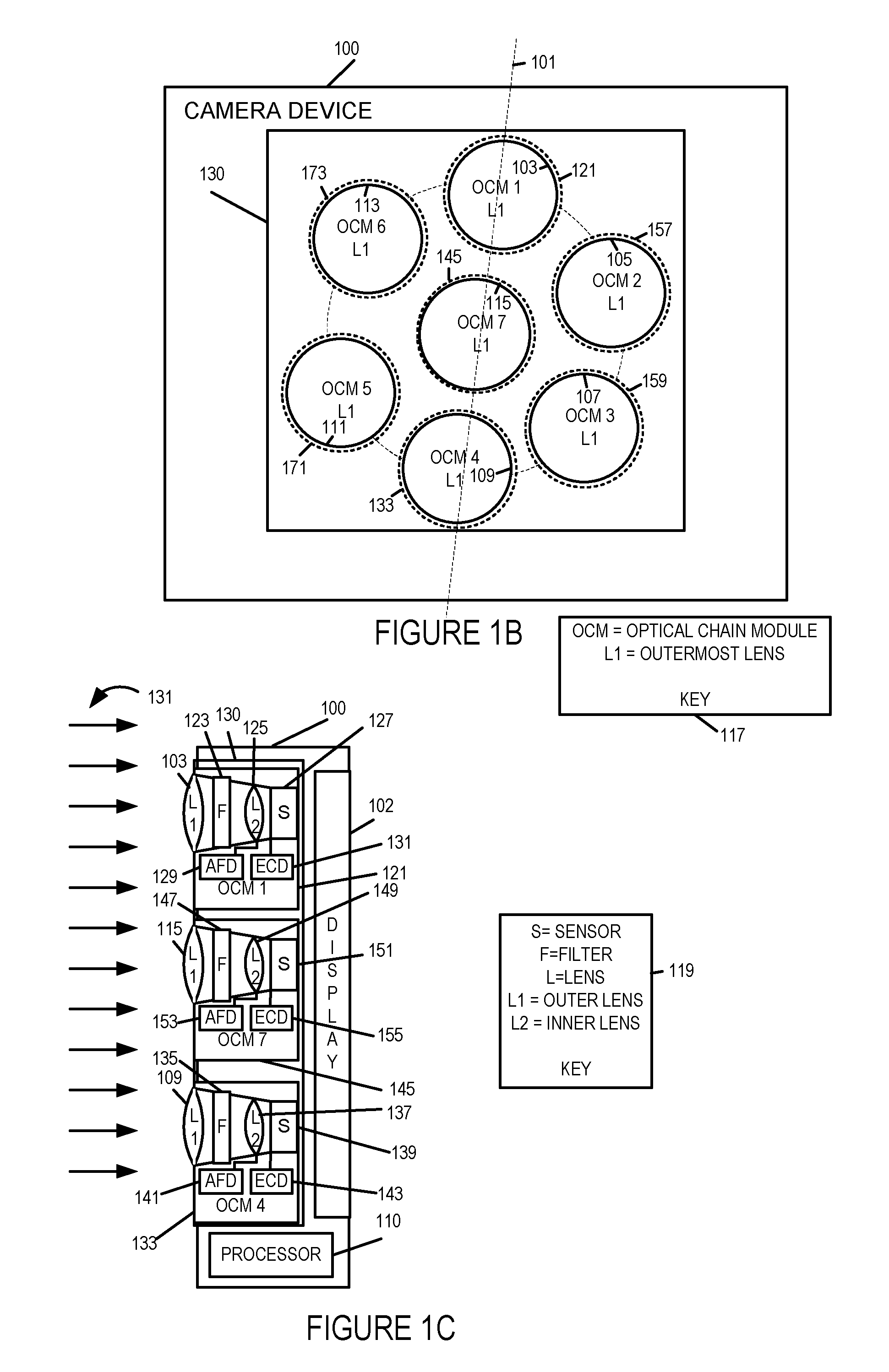 Methods and apparatus for use with multiple optical chains