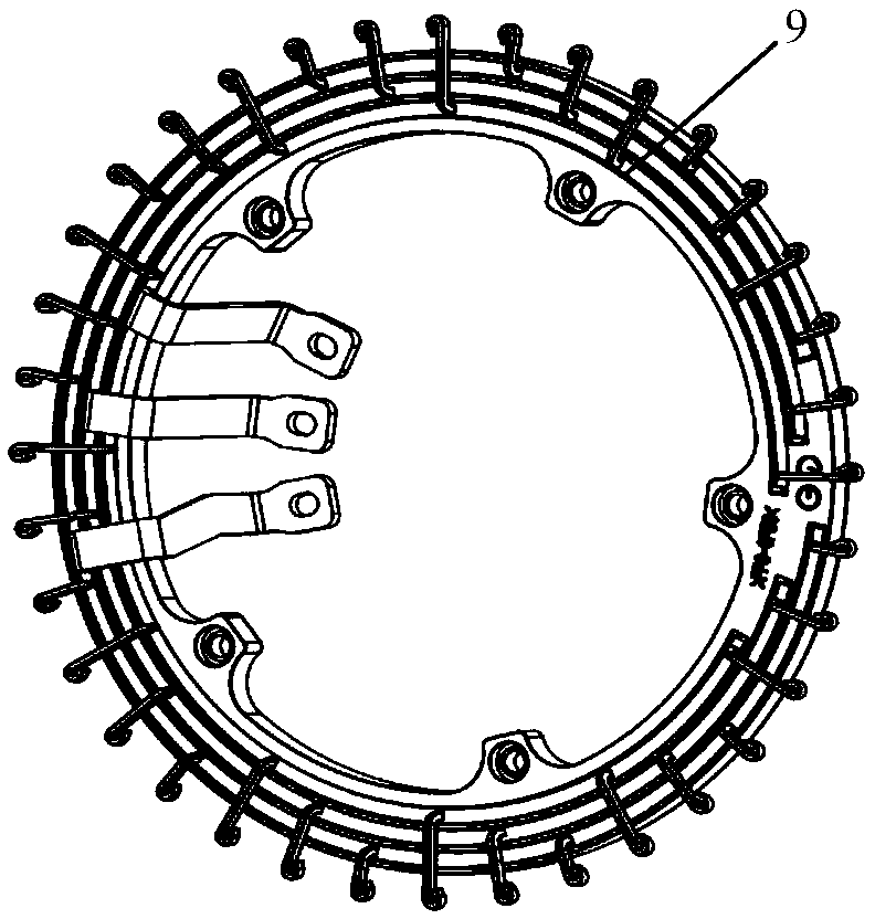 Stator of outer rotor type wheel hub motor