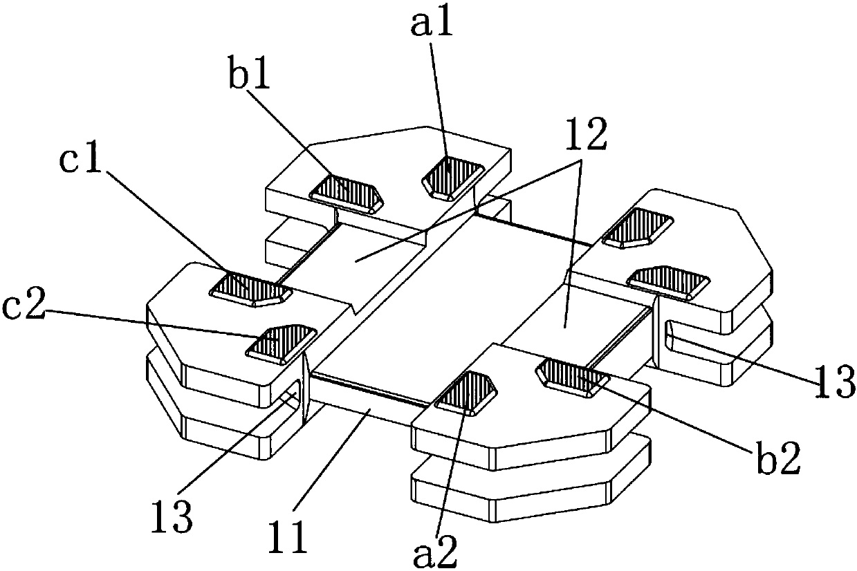 Triaxial receiving antenna and manufacturing method therefor