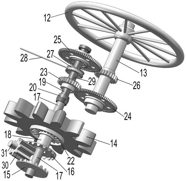 Single-rack transmission bicycle capable of performing reciprocating variable circular motion