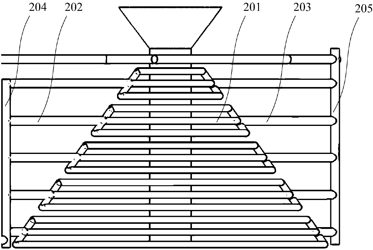 Column coupling pyramid tube photoreactor, application and cultivation method