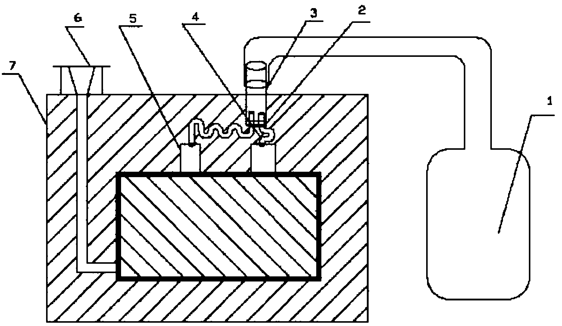 Vacuum pouring method for gypsum mold high-precision casting of aluminum and magnesium alloy