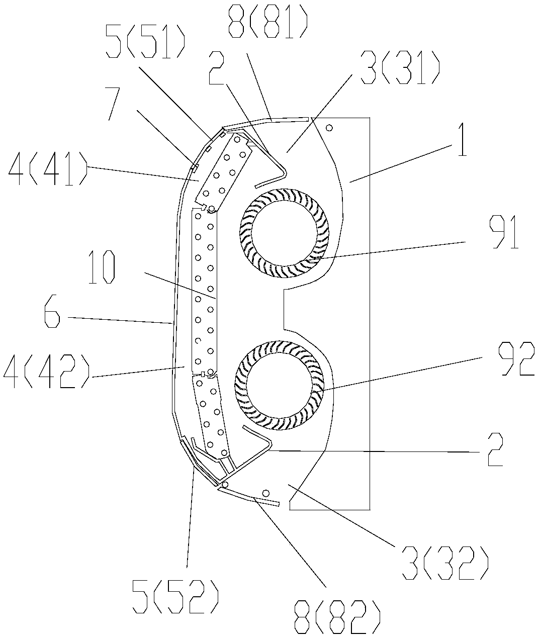 Air conditioner indoor unit capable of preventing air return and air conditioner