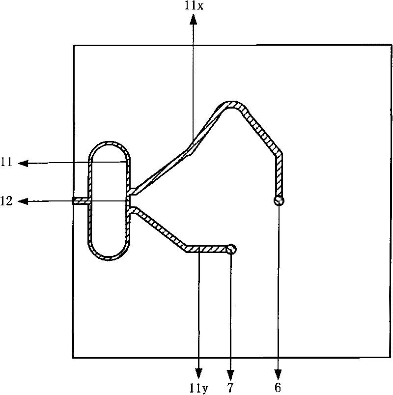 Annular circular polarization ceramic antenna based on quadrature coupling feed