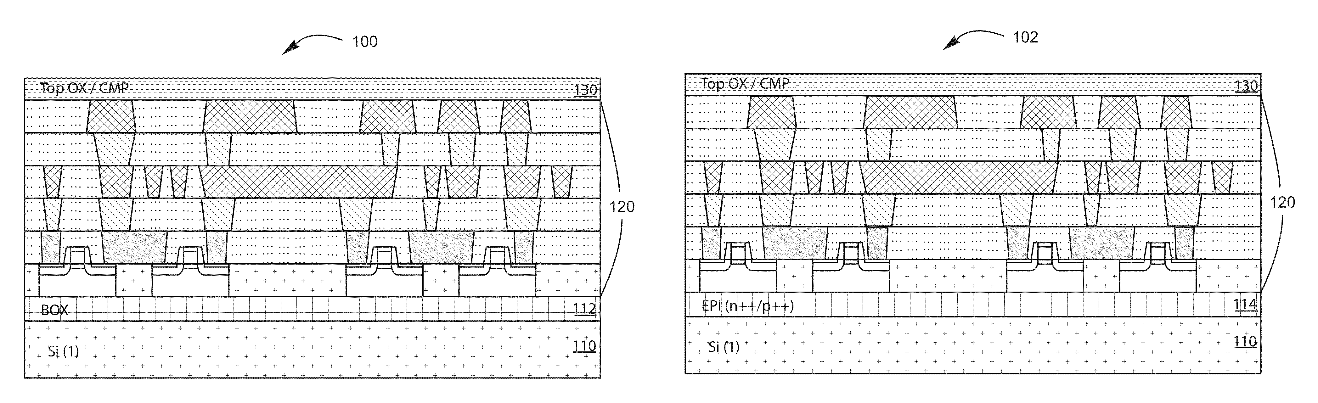 Integrated CMOS and MEMS with air dielectric method and system