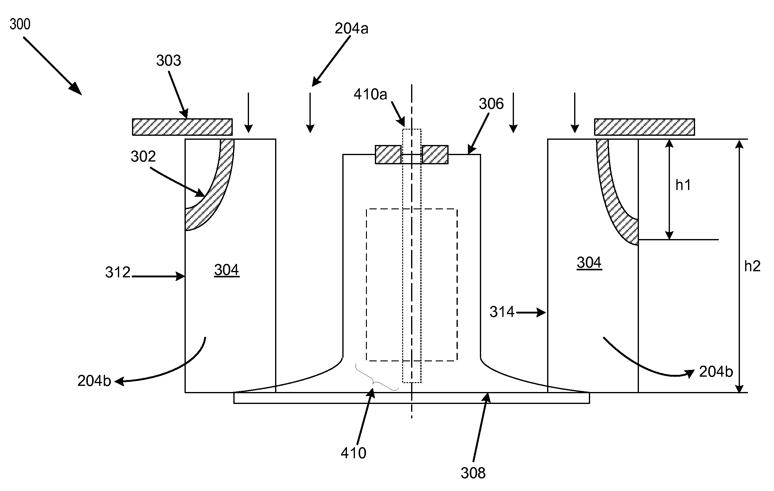 Blower impeller with partial tip blockage