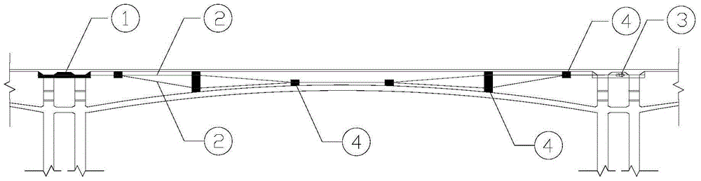 An external prestressed multi-point anchorage reinforcement method for bridge structures