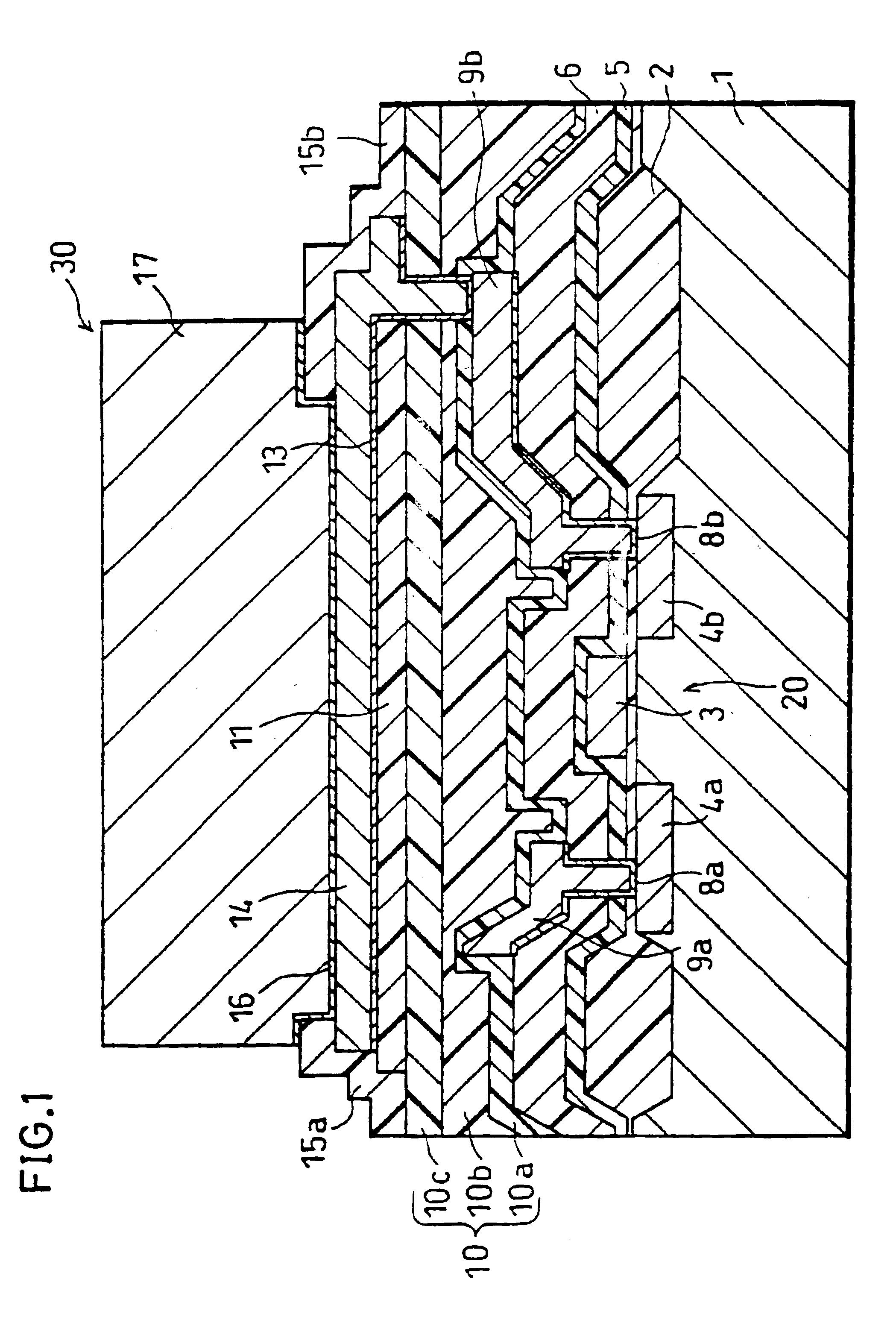 Semiconductor device having active element connected to an electrode metal pad via a barrier metal layer and interlayer insulating film