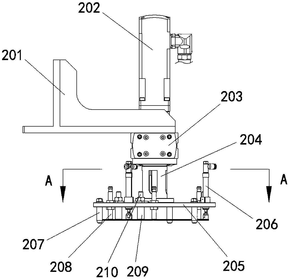 Automatic feeding and grabbing device for sheet-type parts with rough surfaces