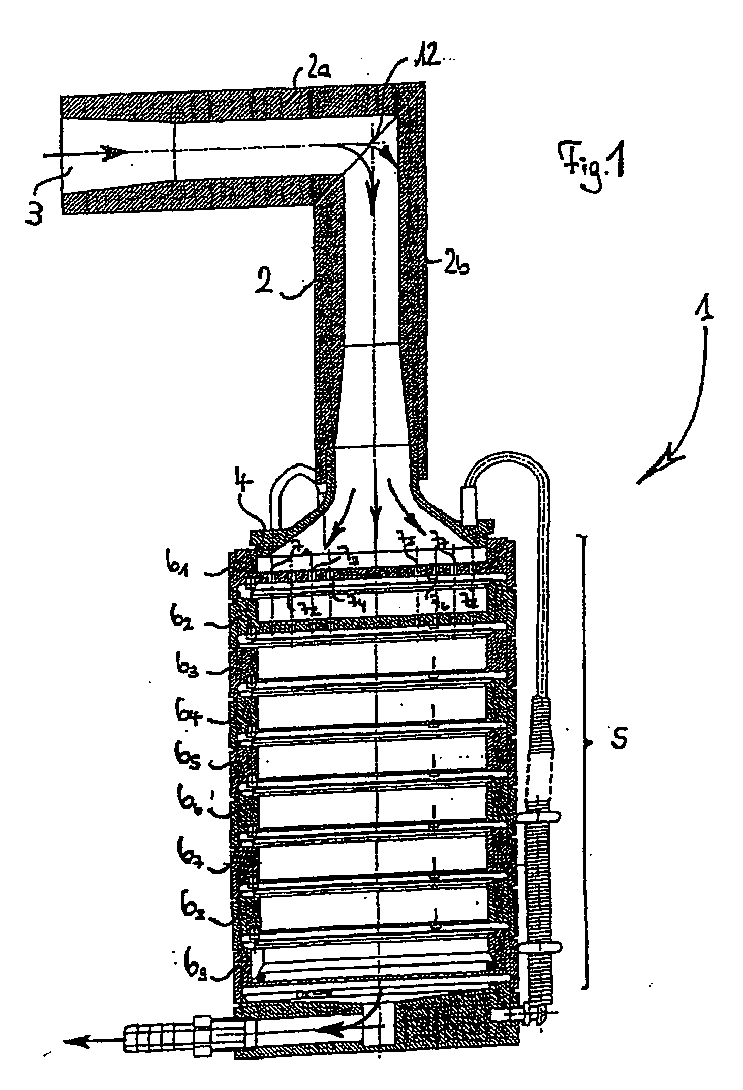 Process for Determining the particle size distribution of an aerosol and apparatus for carrying out such a process