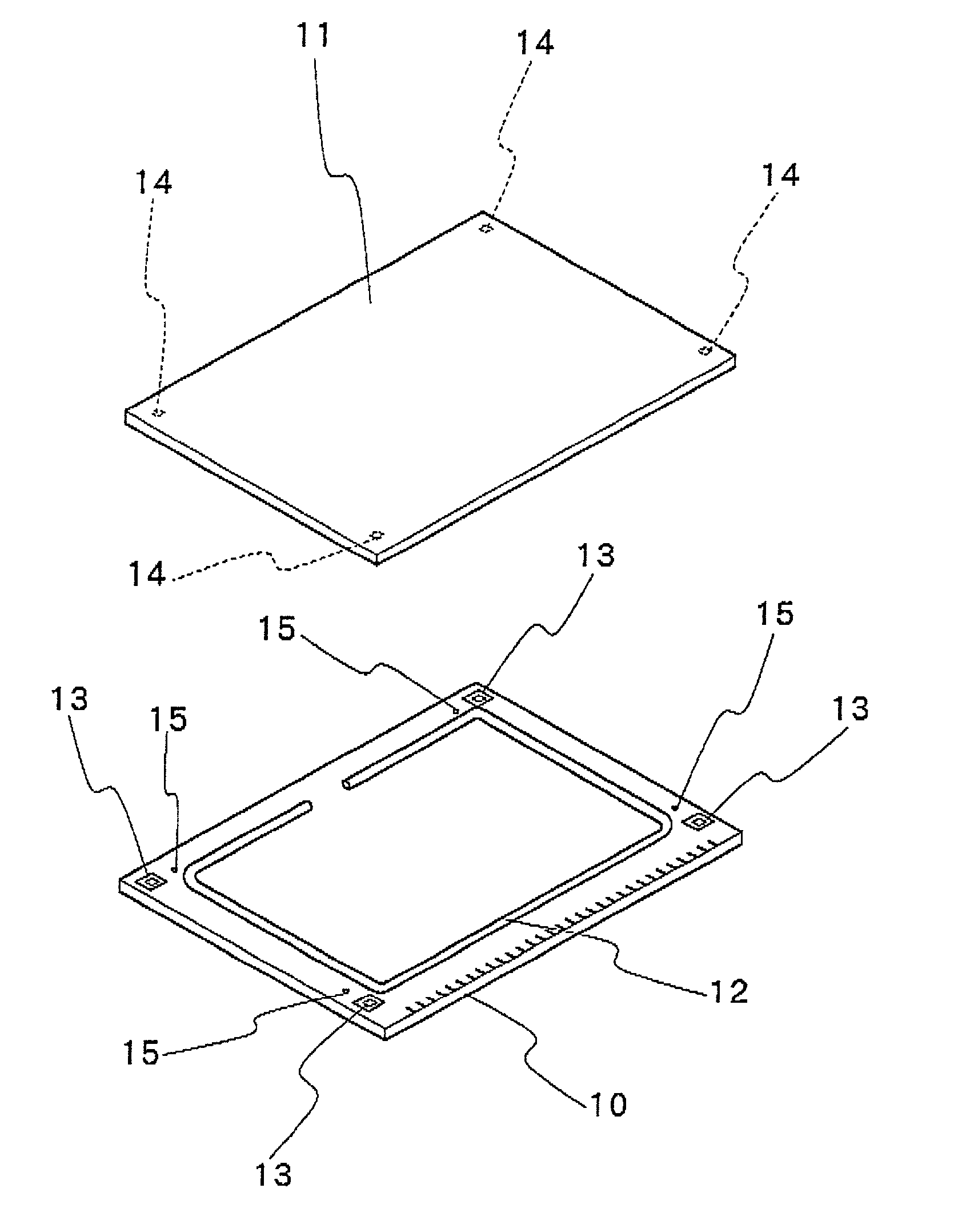 Method and apparatus for bonding substrate plates together through gap-forming sealer material