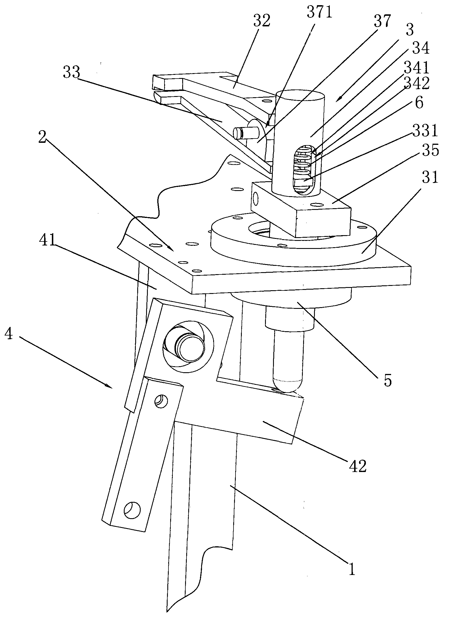 Clamping device of paper folding device of packing machine