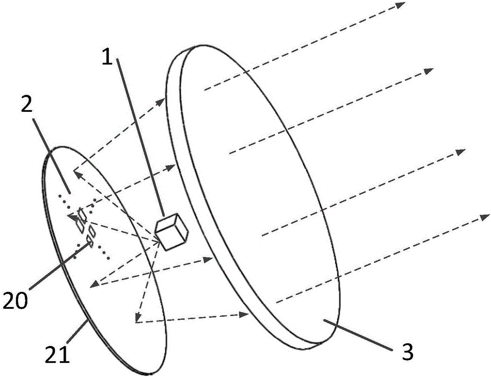 Low-profile lens antenna based on reflective array feed