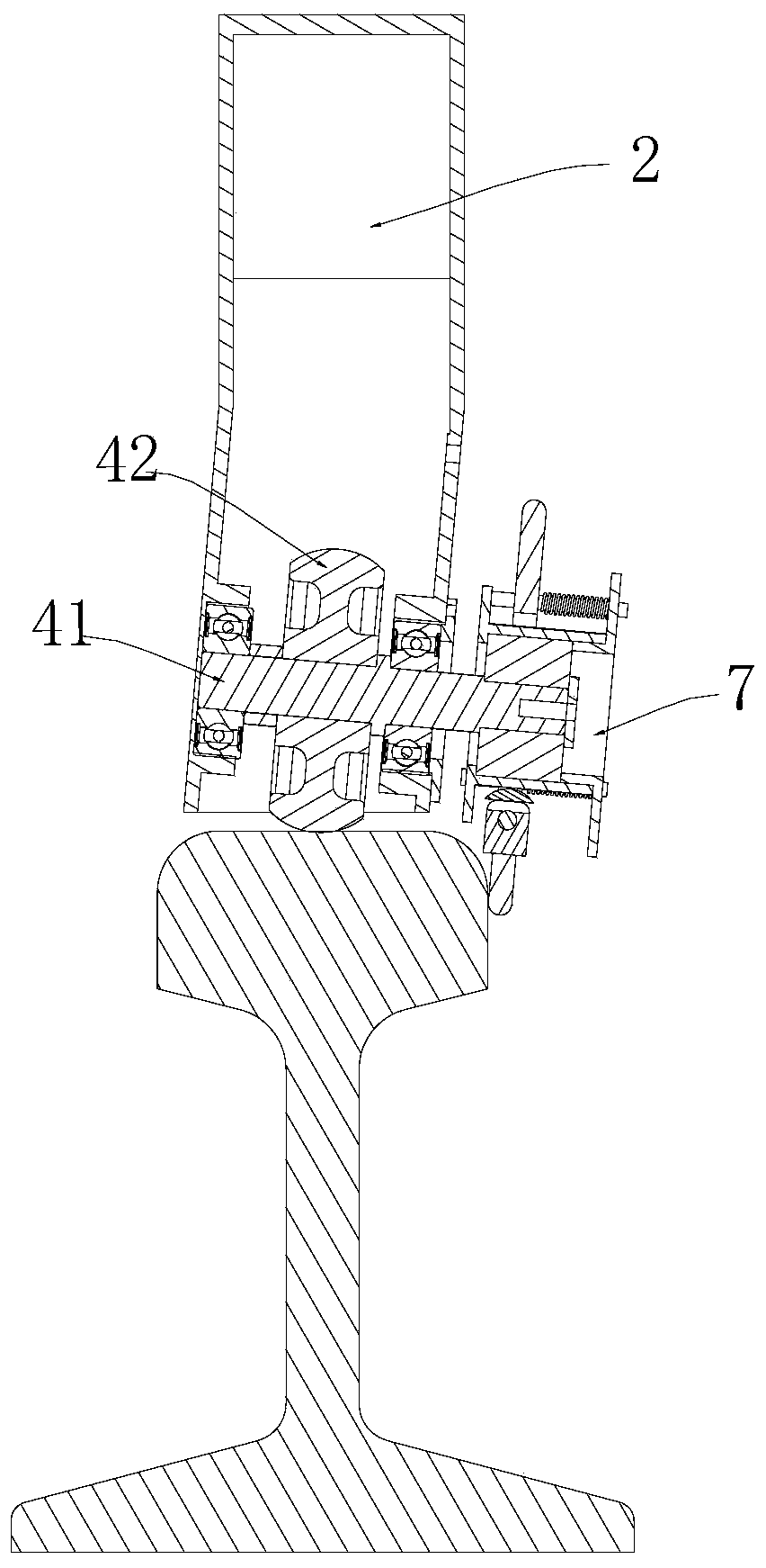 Hand-push type track profile and irregularity detection device