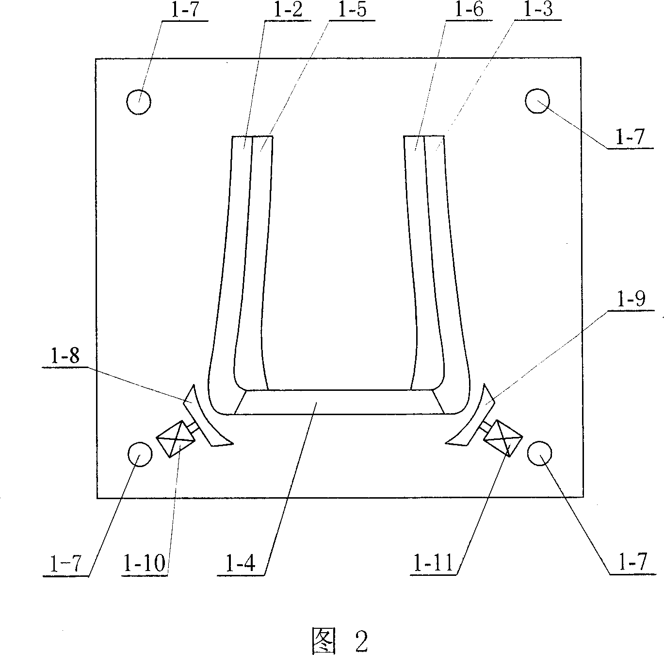 Pre-forming device in hollow structure high-pressure forming process