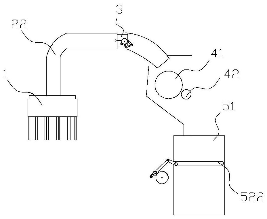 Fiber opening and feeding device and cotton opening, dispersing and mixing mechanism for spinning