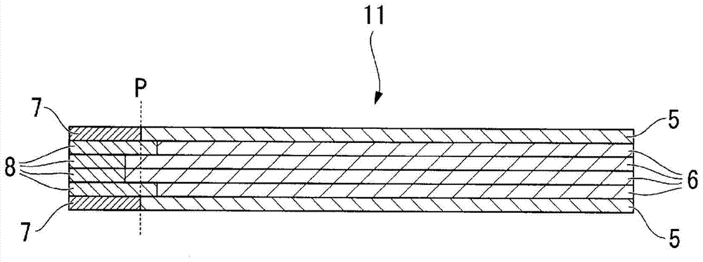Molded fiber-reinforced composite material and manufacturing method therefor