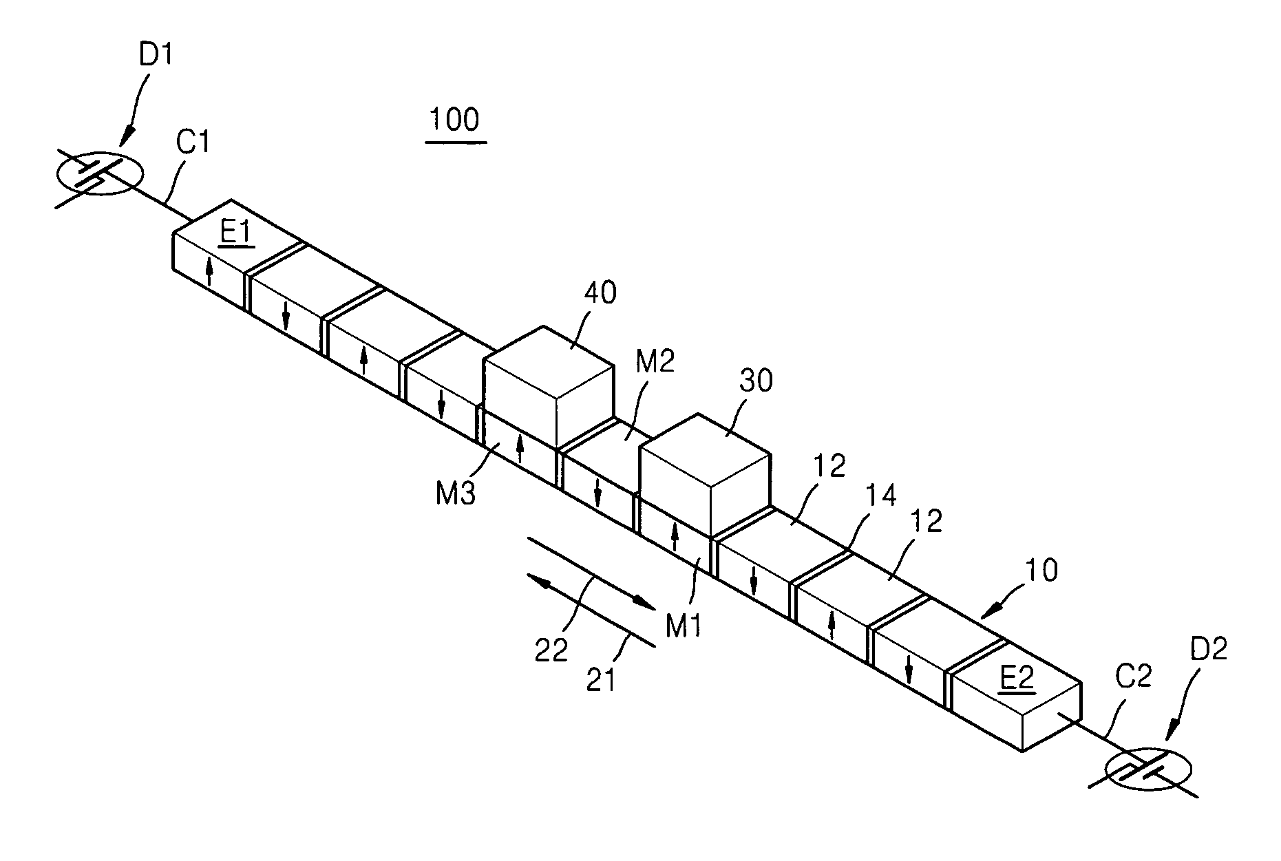 Method of operating information storage device using magnetic domain wall movement