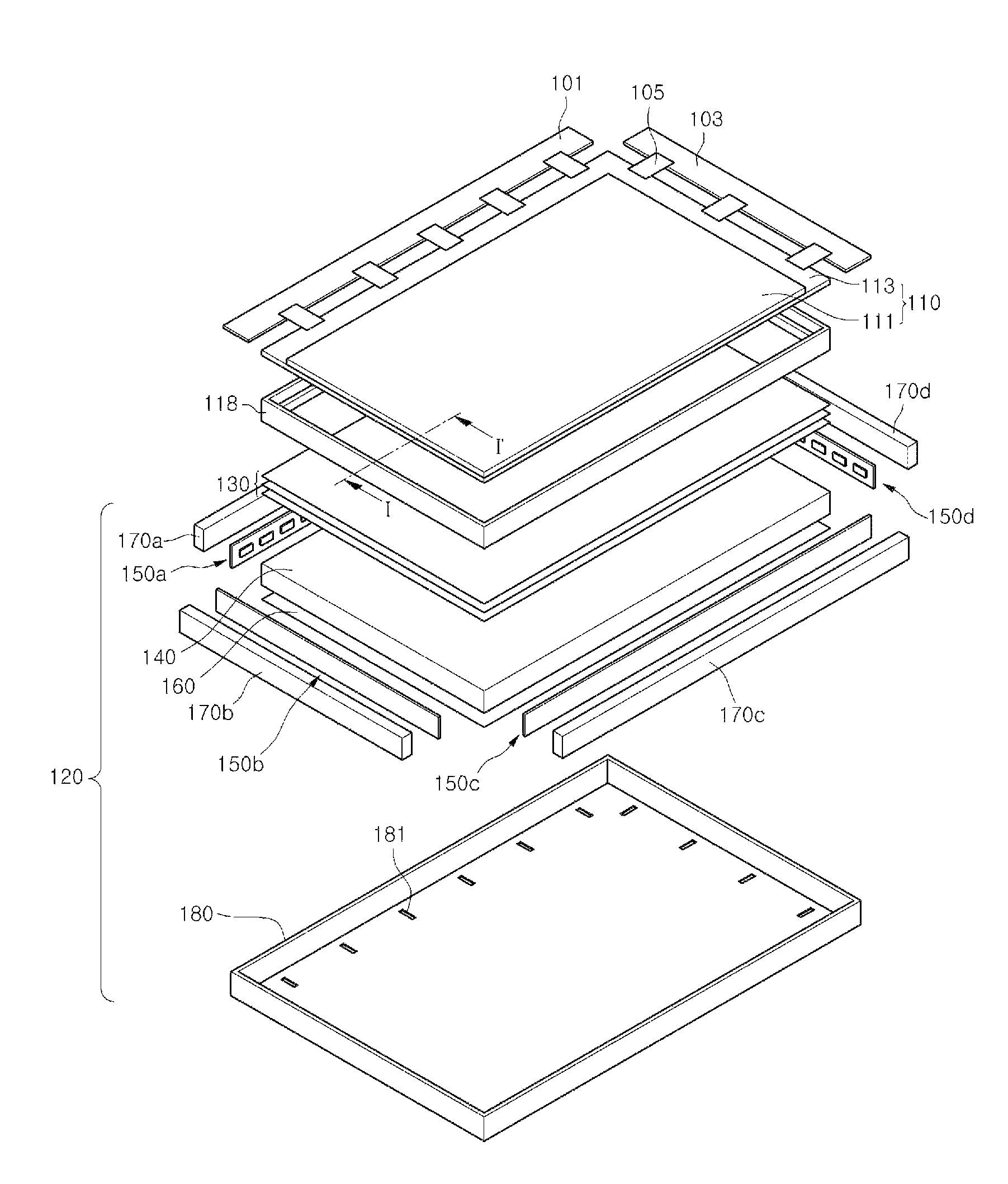 Backlight unit comprising a plurality of slits formed on a bottom surface of at least one edge of a bottom cover and liquid crystal display device having the same