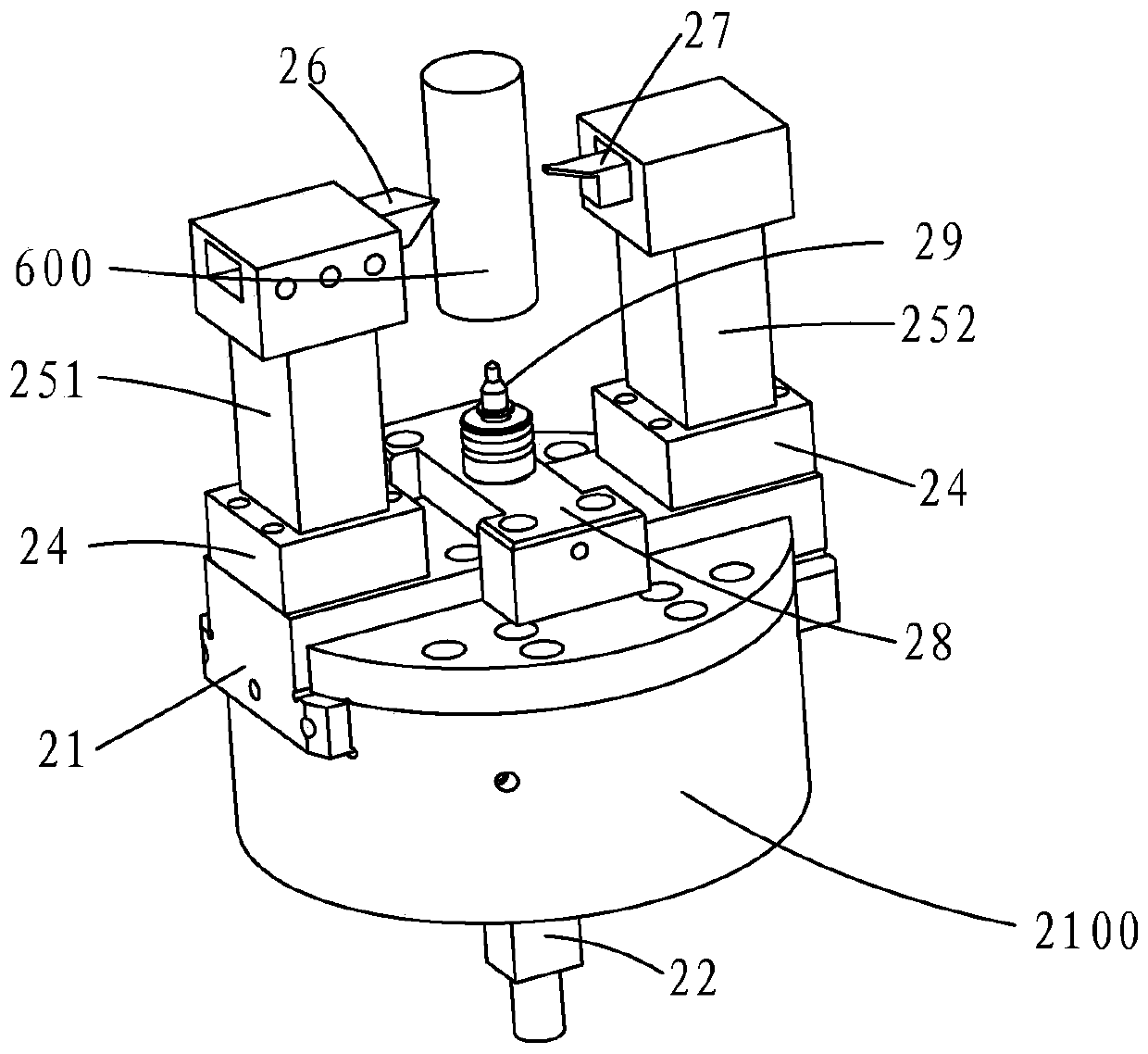 Carrier roller shaft production line device