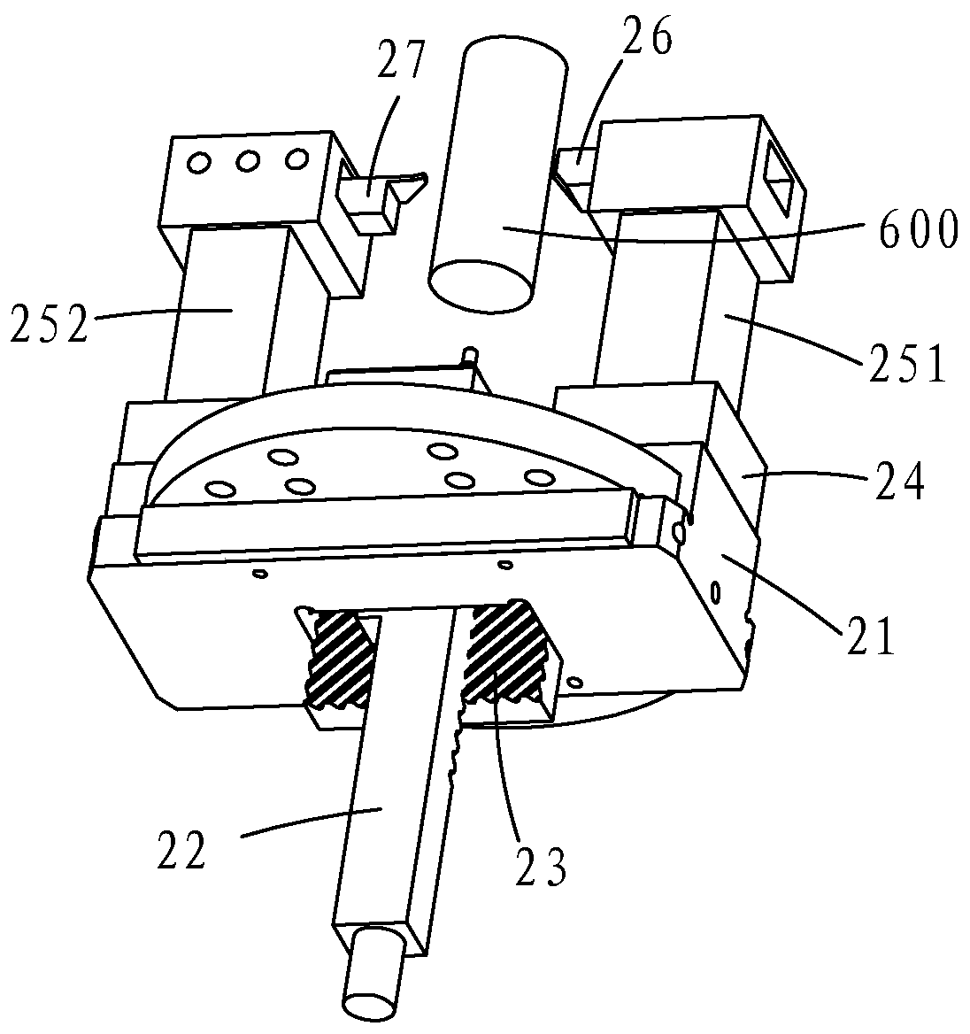 Carrier roller shaft production line device