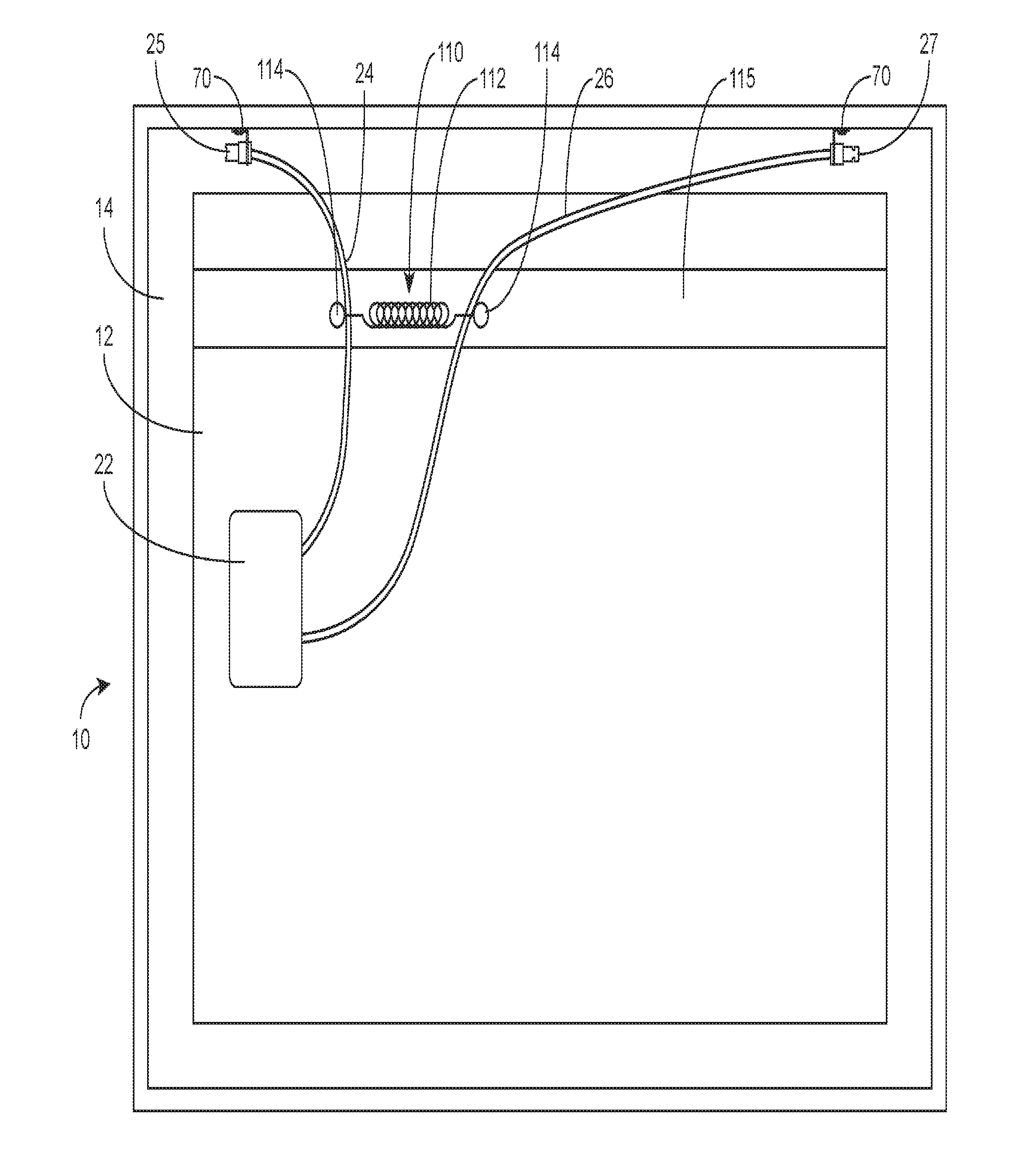 Retractable wiring system for a photovoltaic module