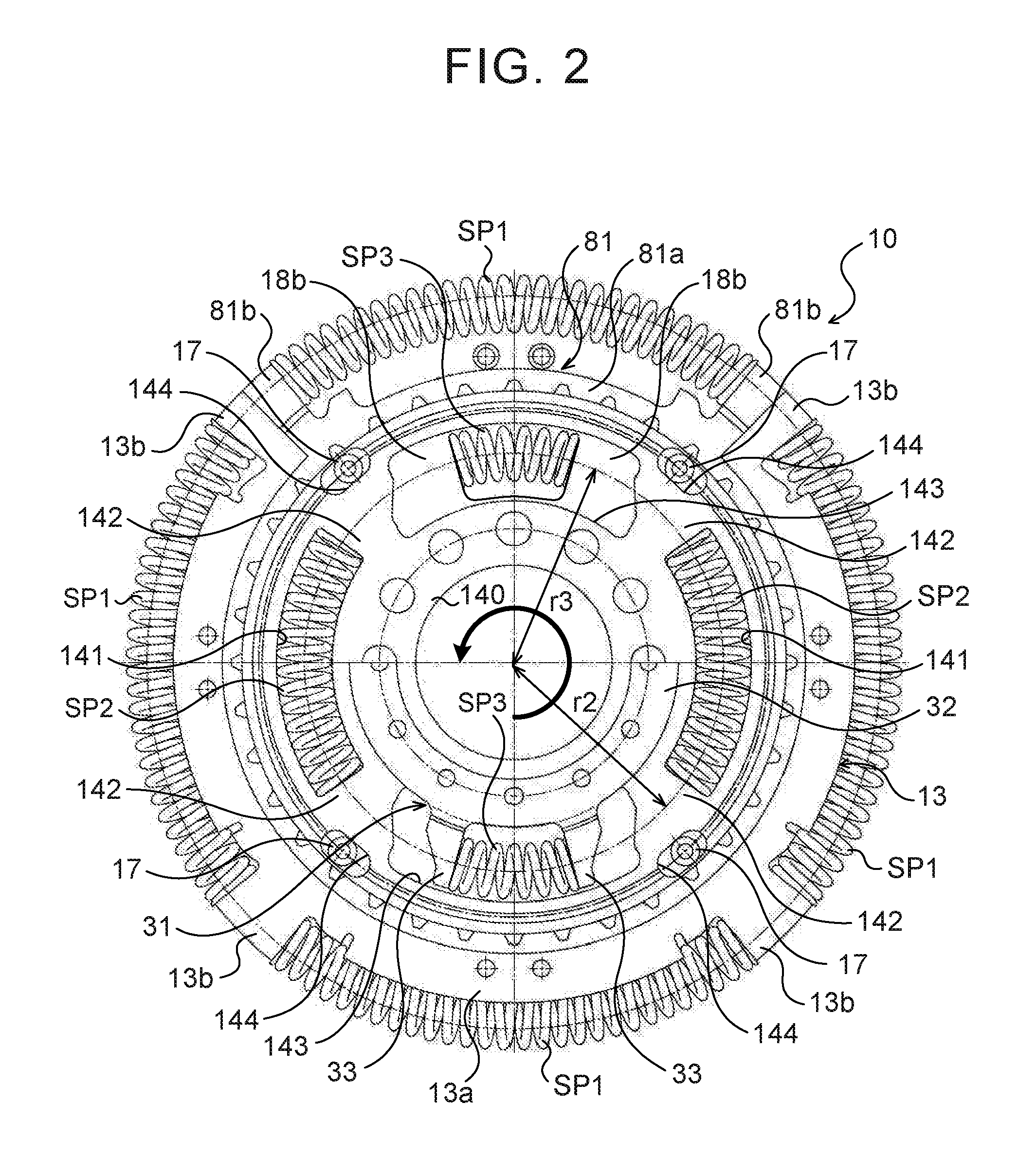 Damper device and starting device