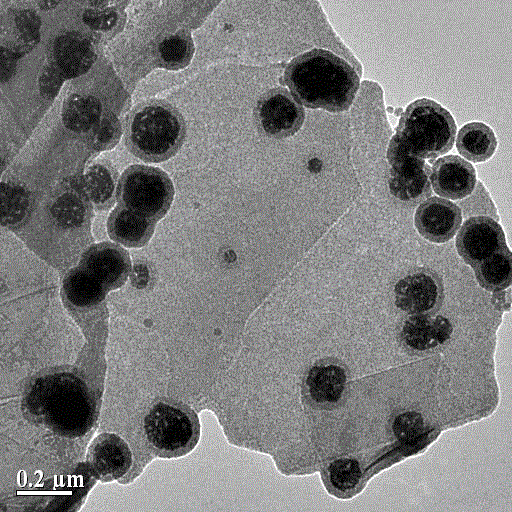 Synthetic method of magnetic graphene mesoporous material used for separation and enrichment in peptideomics