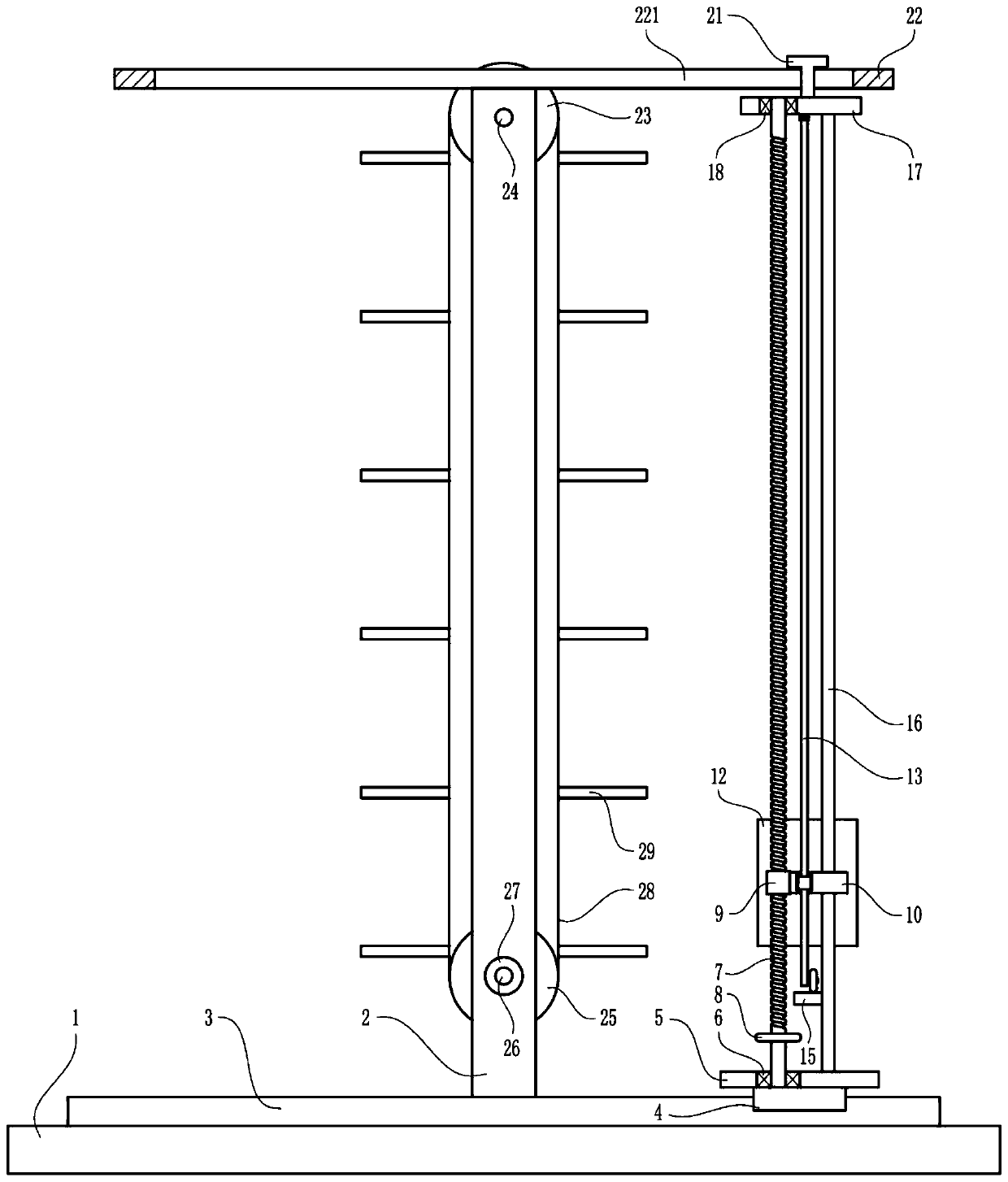 An easy-to-use loading and unloading device for logistics warehousing