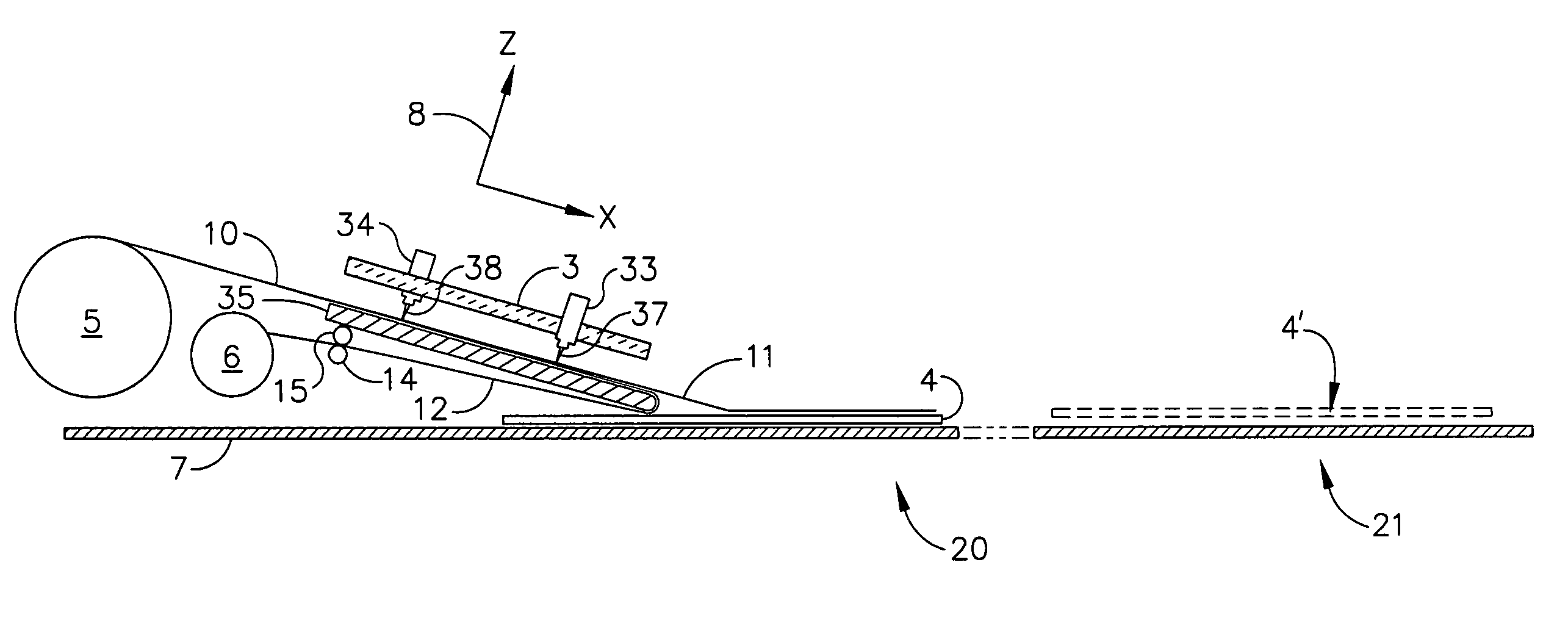 Apparatus and method for composite material trim-on-the-fly
