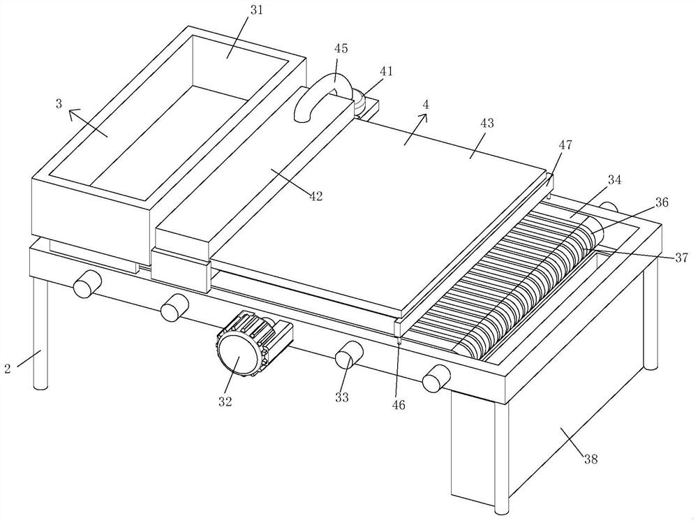 A conveying device for jujube processing