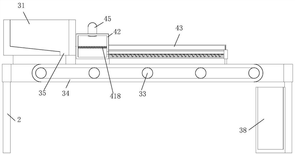 A conveying device for jujube processing