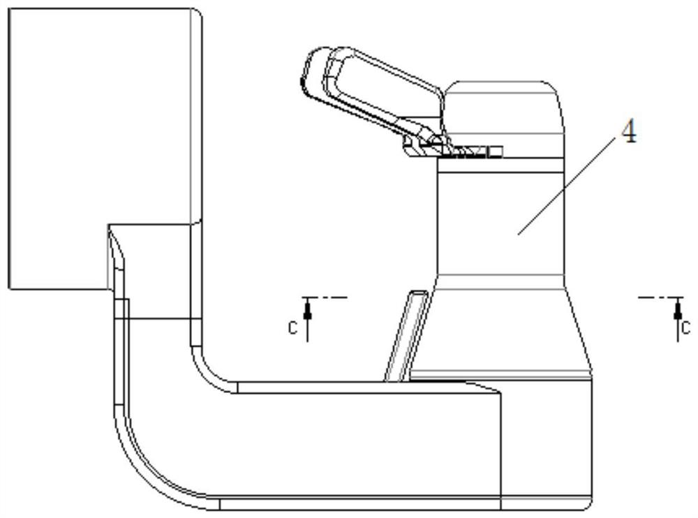 Mounting structure of concentric thin-wall hollow shaft and main hand tool