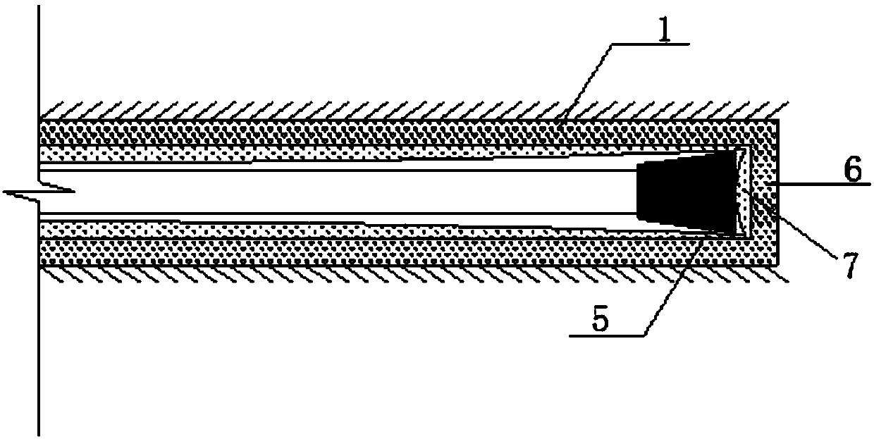 Rod body piston resistance-increase yielding anchor rod and construction method