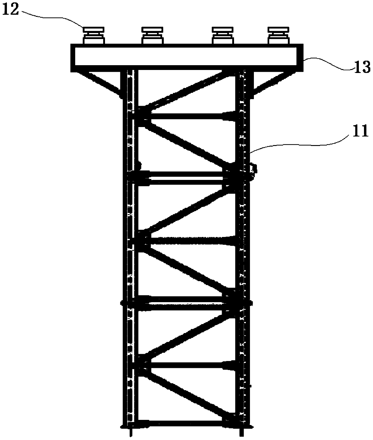 Bridge temporary support and construction method