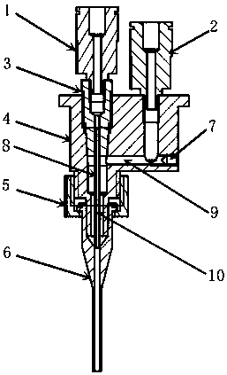 A nozzle device with wrapping function