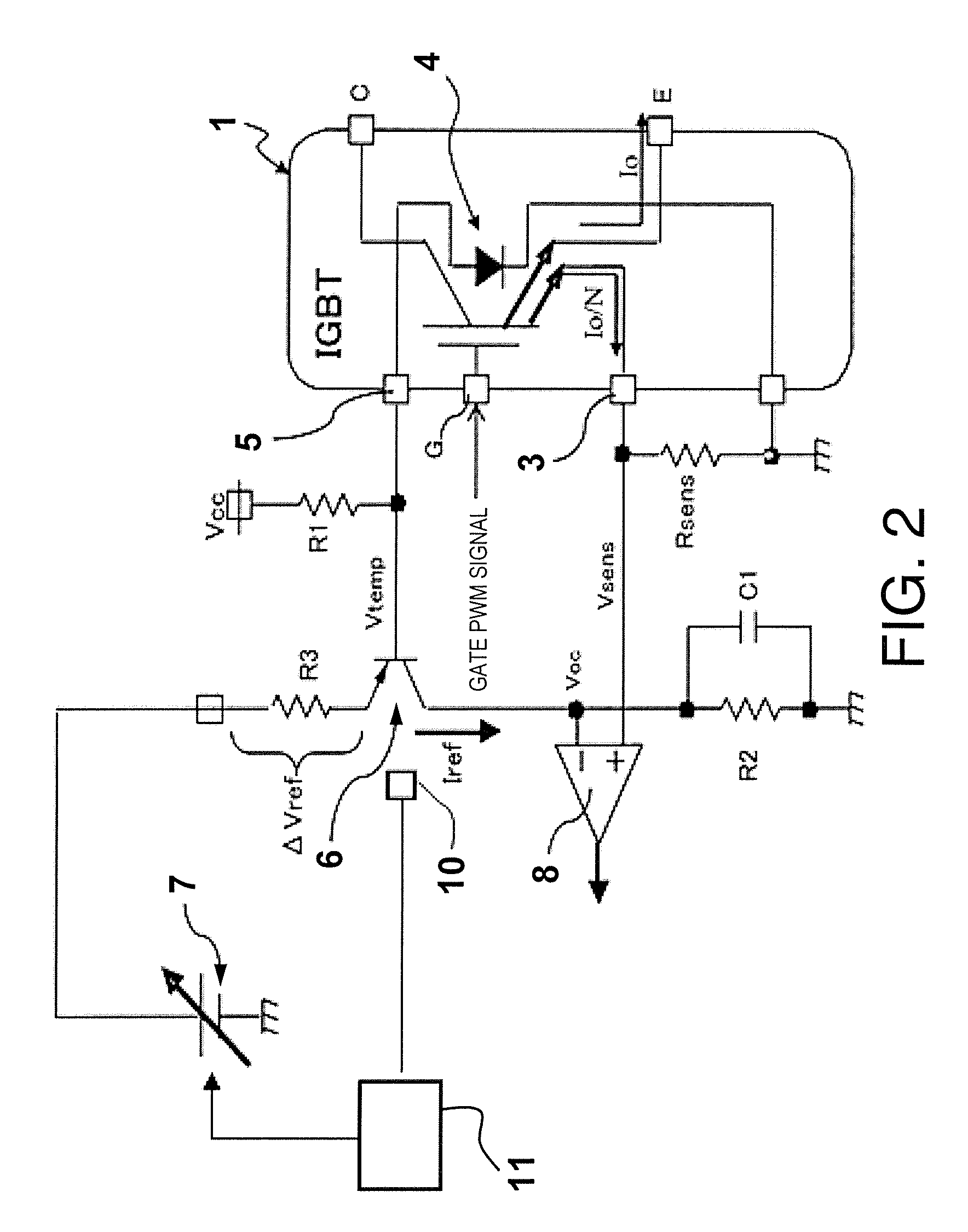 Over-current detecting apparatus for switching element