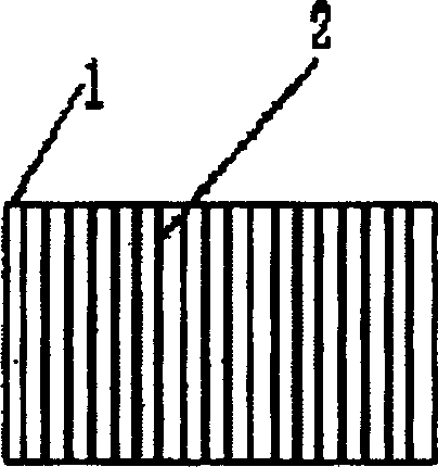 Optical fiber grating template with long stress cycle and fabricating method thereof