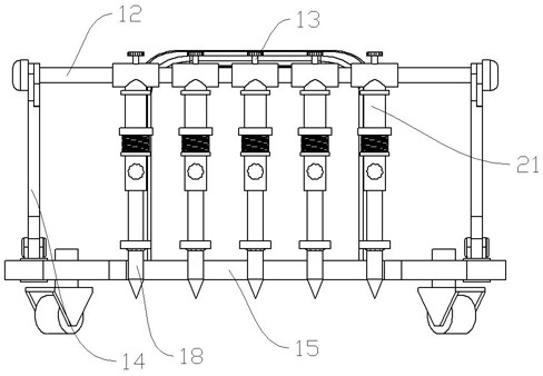 Hand-push type positioning punching trolley for rock-soil drilling