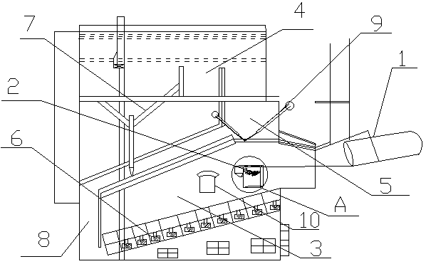 High-temperature four-axis spiral crushing device for animal hazard-free treatment