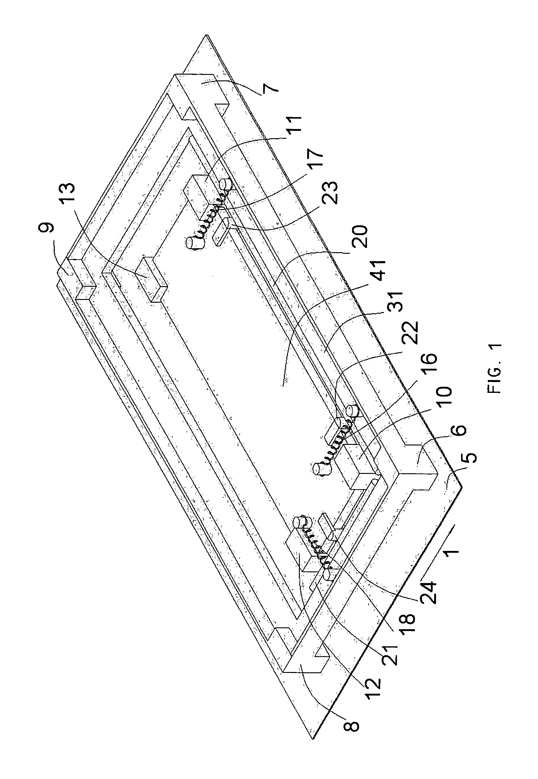 Image forming device and method using intermittent motion across a work surface