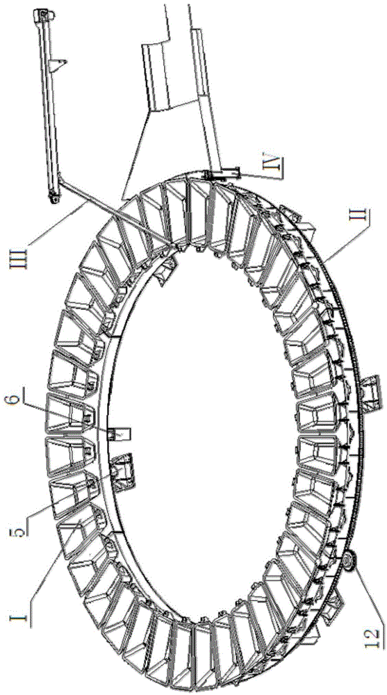 Ring conveying system of calcium carbide furnace