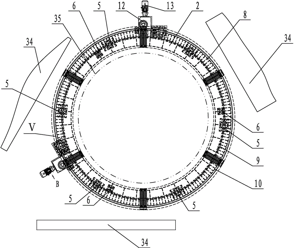 Ring conveying system of calcium carbide furnace