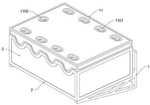 Fixing frame for storage battery pack of wind driven generator