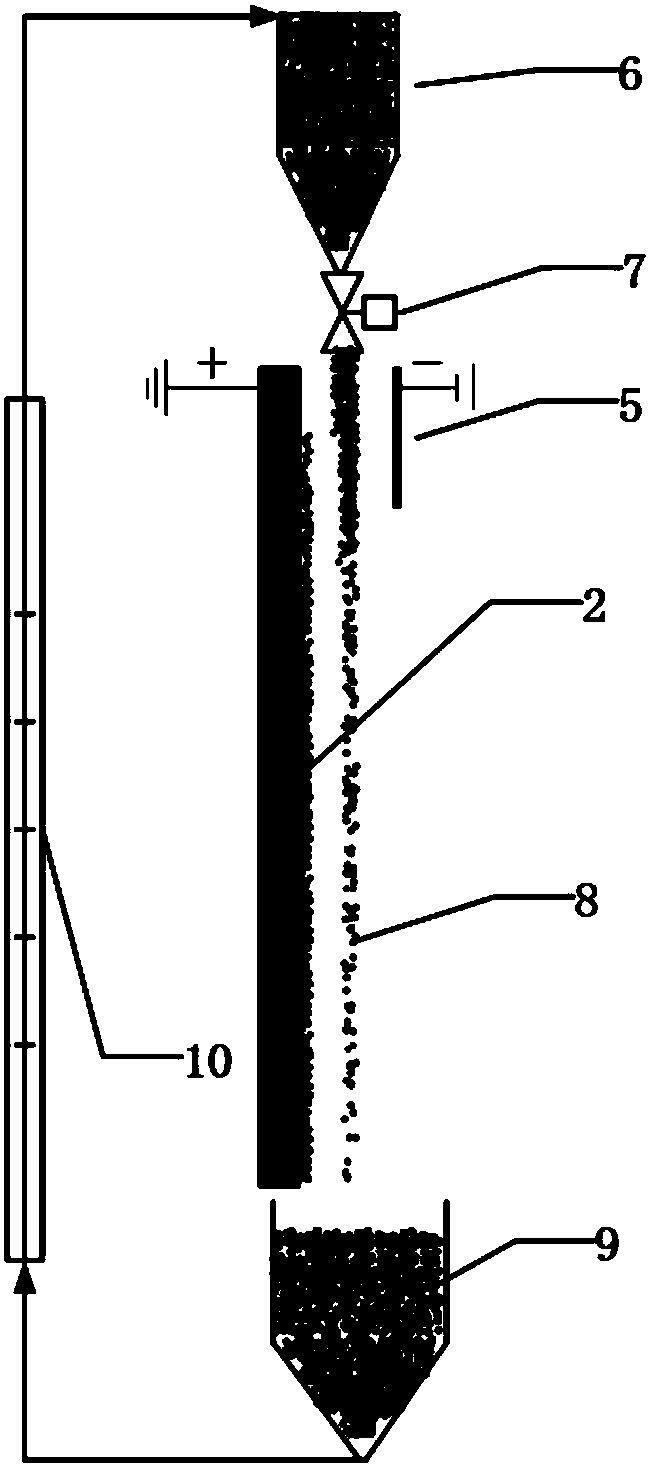 A heat absorber particle insulation method and device for tower-type solar thermal power generation