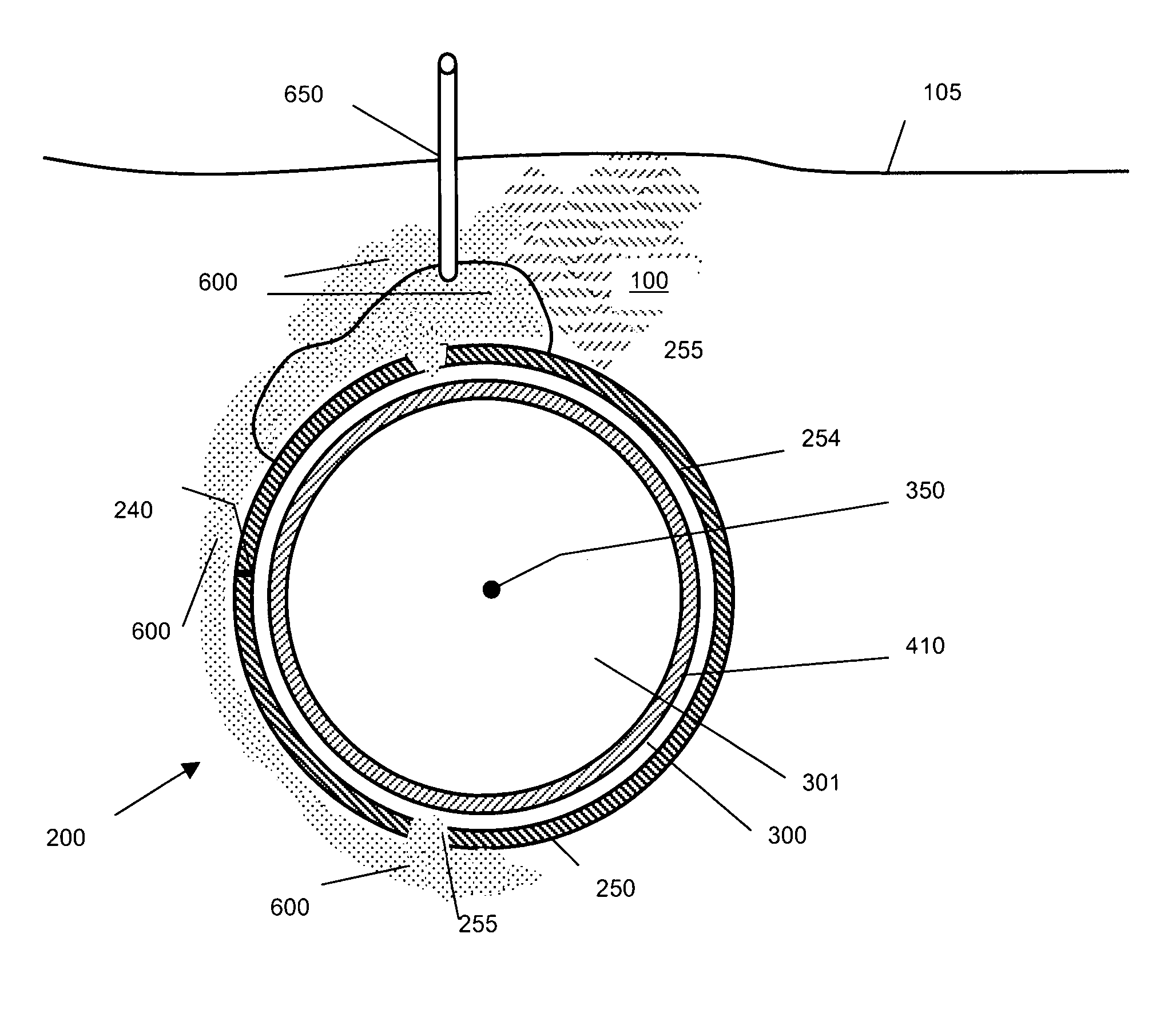 Apparatus and method for the repair and stabilization of underground pipes