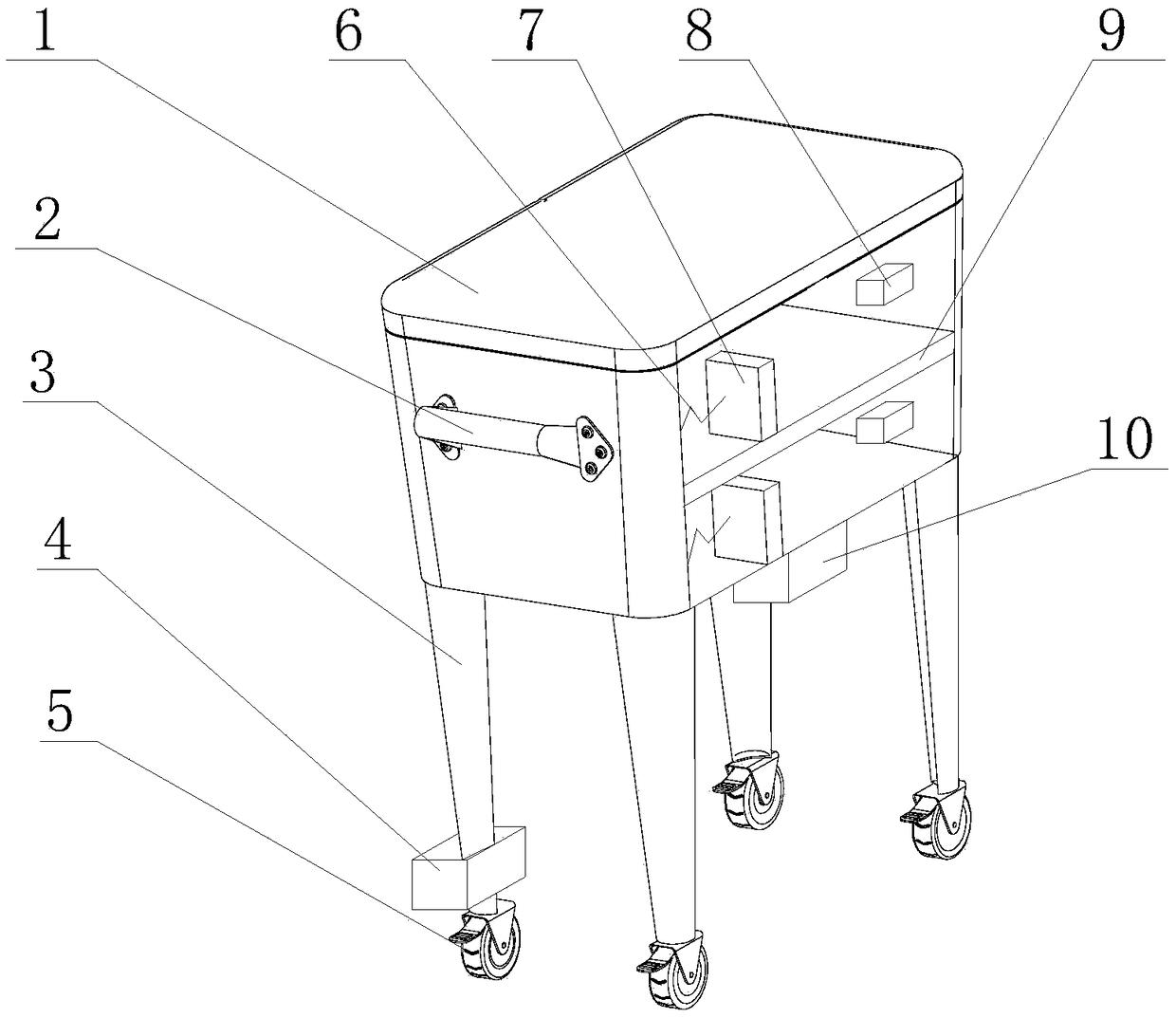 Book carrying cart for library