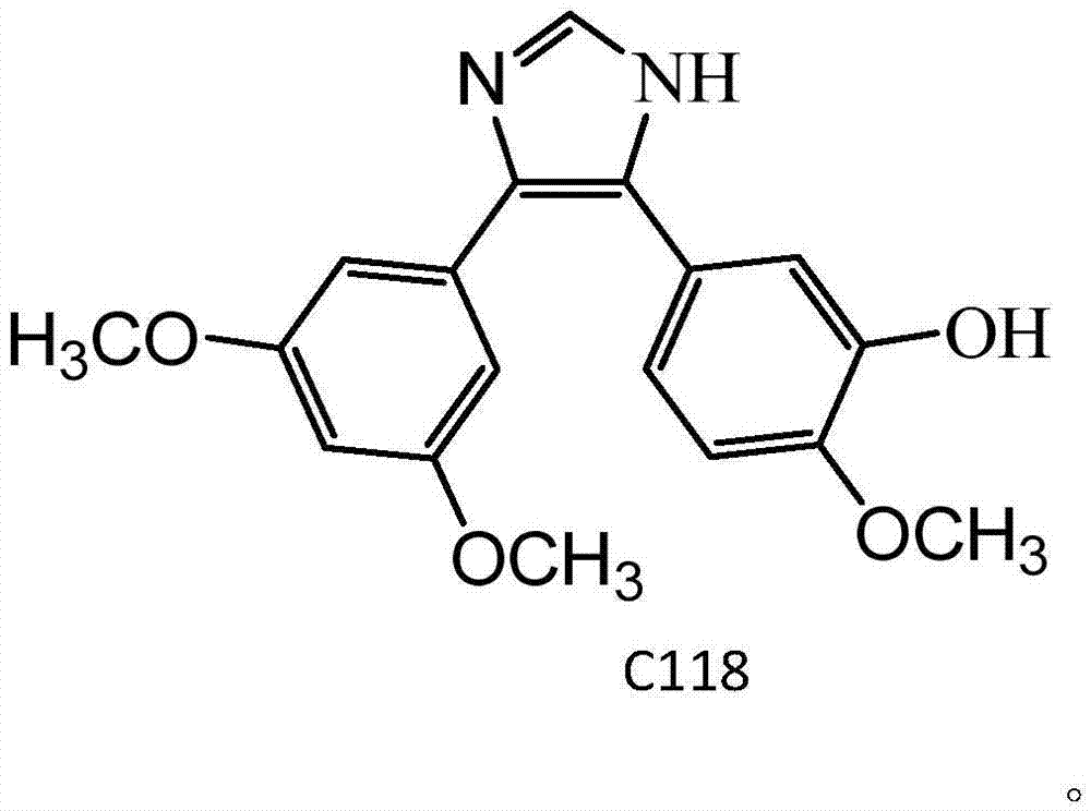 4-(3,5-dimethoxyphenyl)-5-(3-hydroxy-4-methoxyphenyl)imidazole preparation
