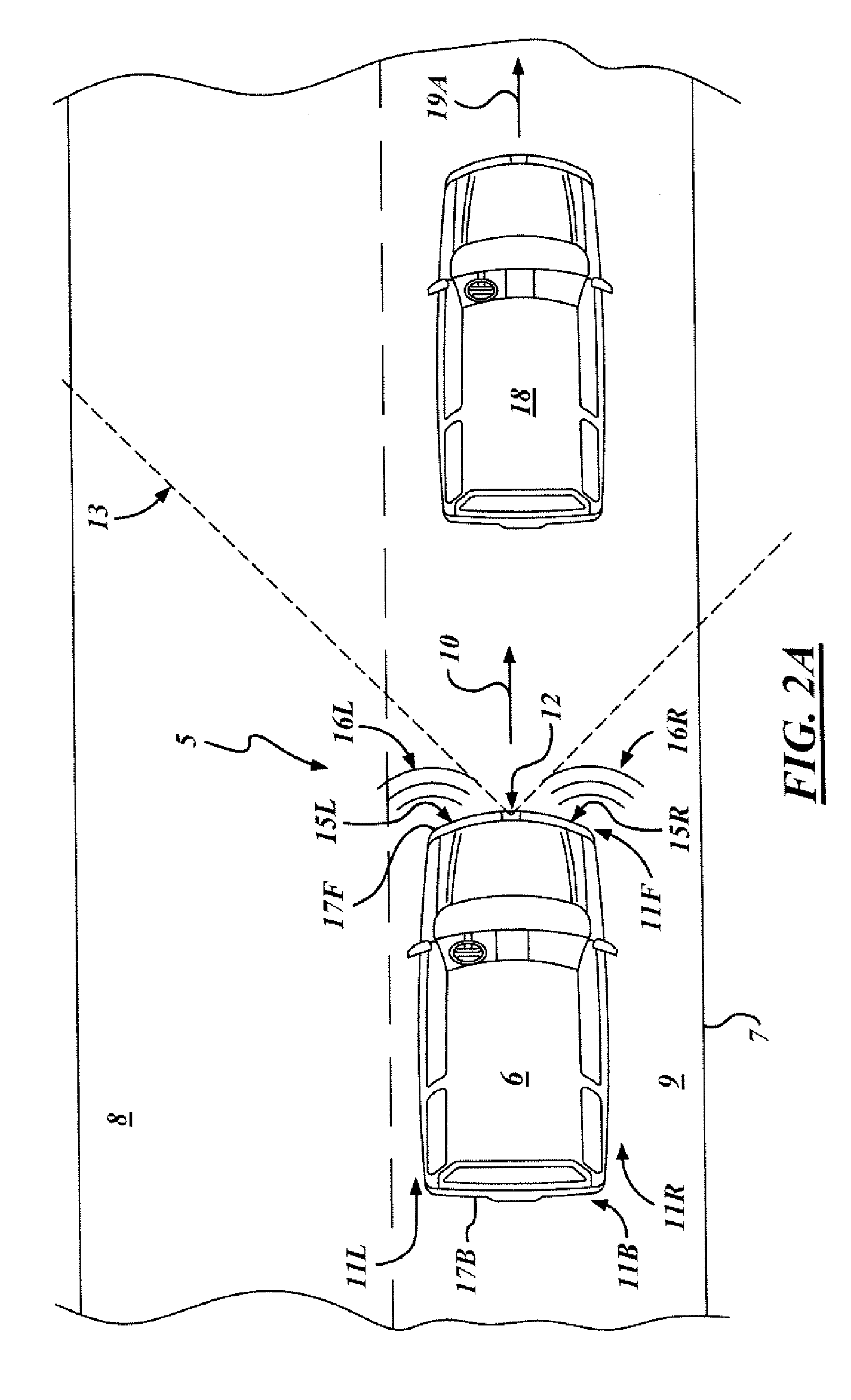 System and method for preemptively sensing an object and selectively operating both a collision countermeasure system and a parking assistance system aboard an automotive vehicle
