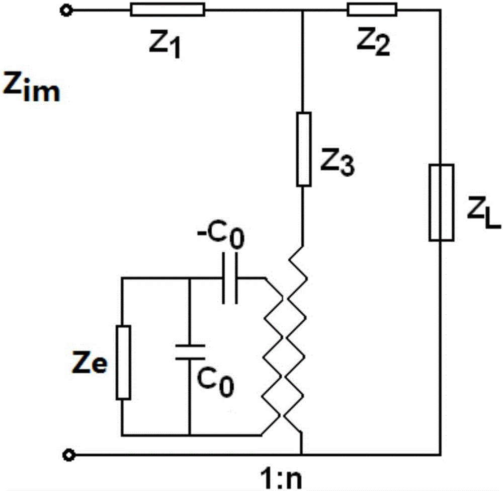 Acoustic impedance matching device and method based on piezoelectric effect